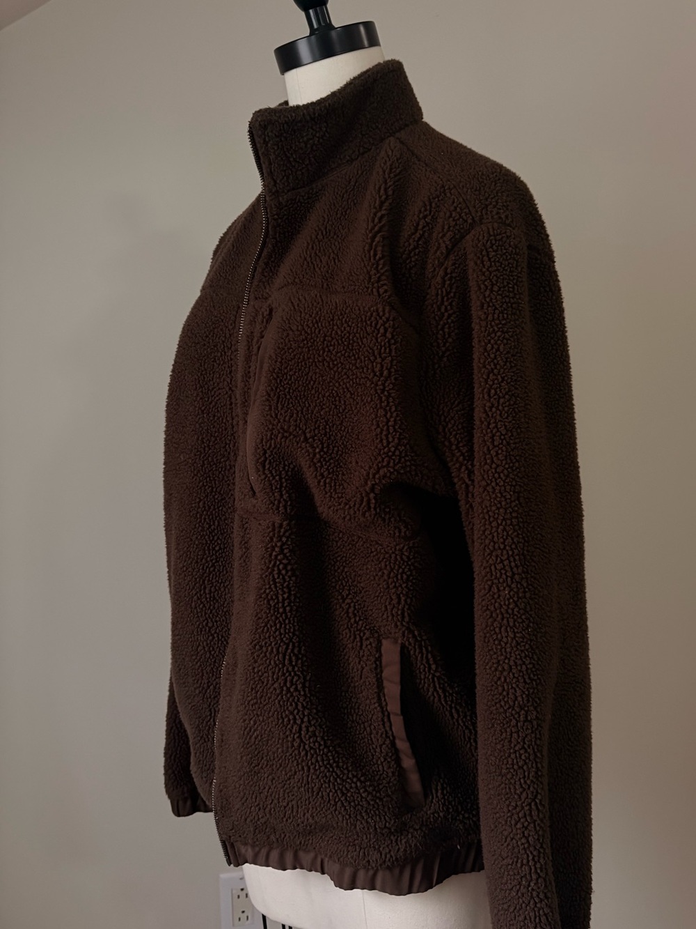 Vintage Full-Zip Sherpa Fleece Jacket